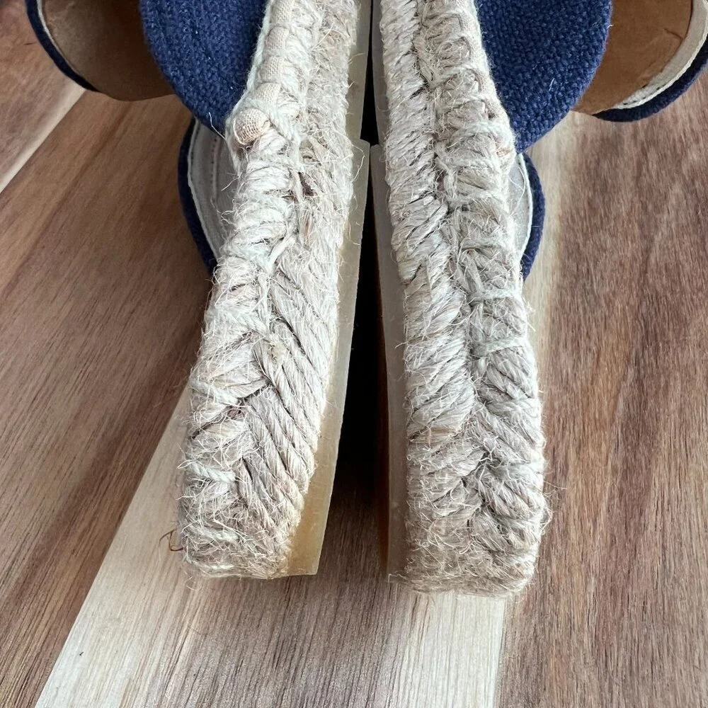 Soludos Wildflower Size US 5.5 M Women's Espadrille Slip-On Mules Midnight Blue